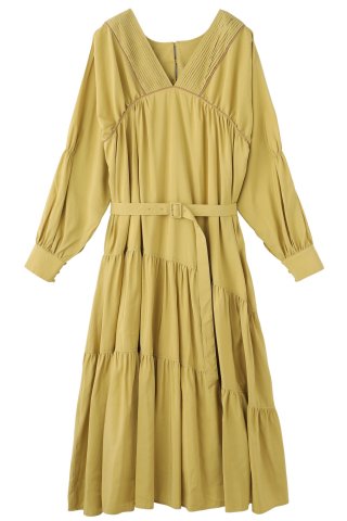 PIN TUCKED DESIGN DRESS