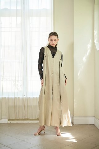 LINEN LIKE JUMPSUIT