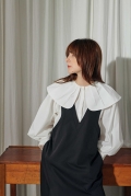 GATHERED COLLAR DESIGN BLOUSE/ギャザー襟デザインブラウス