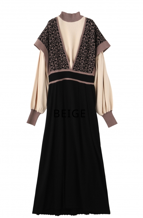 JACQUARD KNIT DRESS SET