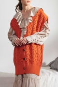 HIGH GAUGE CABLE KNIT VEST/ハイゲージケーブルニットベスト