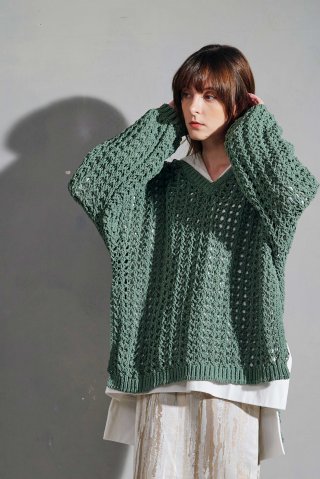 SIDE SLIT MESH KNITTING TOP/サイドスリットメッシュニット