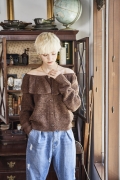 RUFFLE COLLAR MOHAIR CARDIGAN