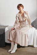 RUFFLE COLLAR FLOUNCED DRESS/ラッフルカラーフラウンスドワンピース