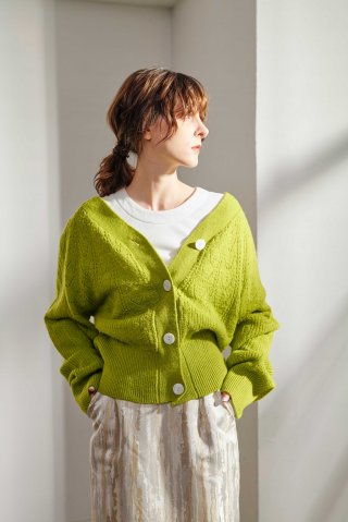 OPENWORK KNITTING 2WAY TOPS/求心透かし編み2WAYニット